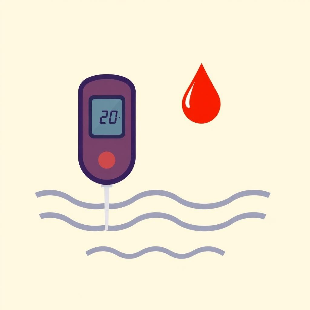 Illustration of healthy blood sugar readings